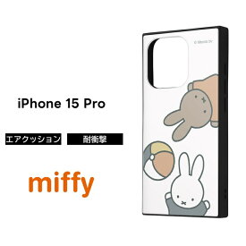 iPhone 15 Pro ケース ミッフィー iPhone15Pro アイフォン15プロ ハイブリッド スクエア 四角 ソフト ハード スマホケース キャラクター かわいい 可愛い