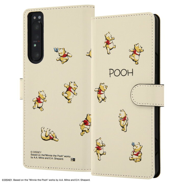 楽天市場 Xperia1 Ii ケース 手帳型 ディズニー キャラクター 手帳型アートケース マグネット くまのプーさん エクスペリアワンマークツー ケース フィルムのwhitebang