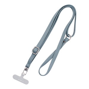 ショルダーストラップ 多機能 レッド 平紐 レザー ステンレスシート 2WAY 肩掛け 首掛け iPhone Android スマホ