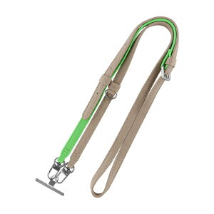 ショルダーストラップ バイカラー ベージュ グリーン バックル レザー ステンレスシート 2WAY 肩掛け 首掛け iPhone Android スマホ