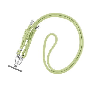 ショルダーストラップ グリーン ステンレスシート 2WAY 肩掛け 首掛け iPhone Android スマホ ストラップ 落下防止