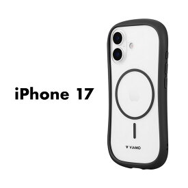 iPhone17 ケース クリア ViAMO mag ダークグレー 耐衝撃 ハイブリッドケース MagSafe対応 マグネット搭載 TPU ポリカーボネート ラウンドデザイン 持ちやすい レンズ保護 ストラップホール付き ショルダーストラップ対応 スマホケース カバー おしゃれ 韓国
