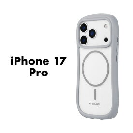 iPhone17Pro ケース クリア ライトグレー 耐衝撃 ハイブリッドケース MagSafe対応 マグネット搭載 TPU ポリカーボネート ラウンドデザイン 持ちやすい レンズ保護 ストラップホール付き ショルダーストラップ対応 スマホケース カバー おしゃれ 韓国 シンプル 人気