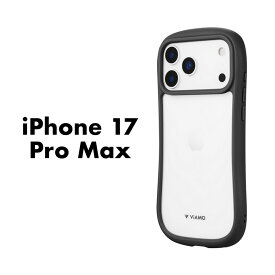 iPhone17ProMax ケース ViAMO freely ダークグレー 耐衝撃 ハイブリッドケース 背面クリア ガラス 高硬度10H TPU ハニカム構造 ラウンドデザイン 持ちやすい レンズ保護 ストラップホール付き ショルダーストラップ対応 スマホケース カバー おしゃれ 韓国 シンプル