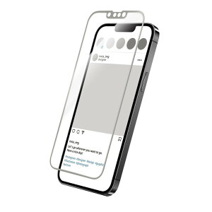 iPhone 14Plus iPhone13ProMax フィルム ガラス 全面保護 フルカバー ライトグレー 硬度10H 高透明 クリア 貼り付けキット付き ソフトフレーム 角割れしない 指紋防止