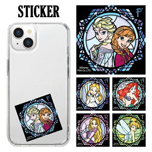 ディズニー ステッカー シール クリア PGA スマホケース用 インナーシート 推し活 着せ替え カスタム キャラクター グッズ プリンセス アリス アリエル ラプンツェル アナ雪 かわいい おしゃ