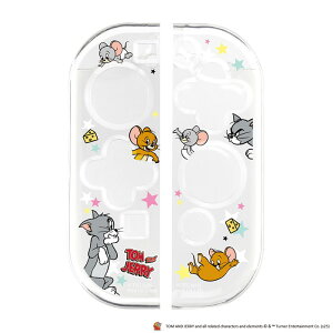 Switch コントローラー カバー トムとジェリー ワーナー PGA ソフトカバー TPU クリア Joy-Con ジョイコン 対応 有機ELモデル 兼用 保護カバー キズ防止 衝撃吸収 装着したままドックOK PG-WJC01TAJ ス