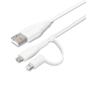 ϊRlN^t 2in1 USBP[u(Lightning&micro USB) 15cm zCg CgjOP[u Lightning USBP[u