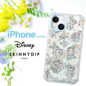 iPhone14Pro ケース ディズニー バンビ とんすけ かわいい SKINNYDIP クリア ラメ キラキラ ソフト ソフトケース 耐衝撃 耐衝撃ケース iPhone 14Pro アイフォン14プロ アイフォン iPhoneケース ケース Disney トンスケ ストラップホール ワイヤレス充電 キャラクター