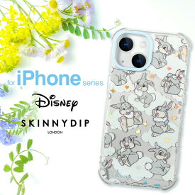 iPhone15 ケース ディズニー バンビ とんすけ かわいい SKINNYDIP クリア ラメ キラキラ ソフト ソフトケース 耐衝撃 耐衝撃ケース iPhone 15 アイフォン15 アイフォン iPhoneケース ケース Disney トンスケ ストラップホール ワイヤレス充電 キャラクター