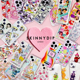iPhone16 ケース ディズニー サンリオ トムとジェリー パワパフ キャラクター カバー キラキラ スマホケース ラメ クリア 耐衝撃 かわいい レディ プー スティッチ マリー プリンセス テレタビーズ たまごっち バーバパパ セサミストリート アイフォン SKINNYDIP LONDON