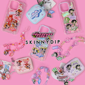 【公式ライセンス】パワーパフガールズ iPhone ケース スマホケース フォンストラップ イヤホンケース ブロッサム バブルス バターカップ デザイン クリアケース 耐衝撃 ケース スキニーディップ 公式 iPhone16 15 14 13 対応 キャラクター グッズ Y2K