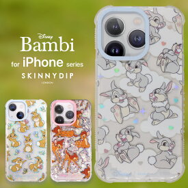 iPhone16 ケース ディズニー バンビ とんすけ かわいい SKINNYDIP クリア ラメ キラキラ ソフト ソフトケース 耐衝撃 耐衝撃ケース iPhone 15Plus アイフォン16プラス アイフォン iPhoneケース Disney トンスケ ストラップホール