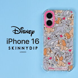 iPhone 16 ケース わんわん物語 クリア iPhone16 アイフォン16 レディ トランプ ディズニー キャラクター DIsney かわいい おしゃれ 人気 キラキラ ラメ グリッター 衝撃吸収 スキニーディップ SKINNYDIP 正規品 カバー ソフトケース スマホカバー スマホケース