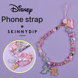 スマホストラップ レディ トランプ わんわん物語 ディズニー キャラクター Disney Lady and the Trump Lady and Trump かわいい おしゃれ 人気 キラキラ ラメ グリッター 携帯ストラップ キーホルダー バッグチャーム 落下防止 スキニーディップ SKINNYDIP 正規品