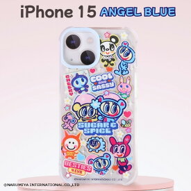 iPhone 15 ケース エンジェルブルー キャラクター iPhone15 アイフォン15 かわいい おしゃれ レトロ ANGEL BLUE 小学生 キッズ 平成レトロ ナルミヤキャラクターズ スキニーディップ SKINNYDIP 正規品 カバー ソフト ソフトケース スマホケース iPhone15専用