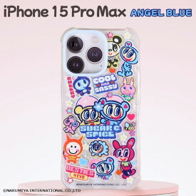 iPhone 15 Pro Max ケース エンジェルブルー キャラクター アイフォン15プロマックス かわいい レトロ ANGEL BLUE 小学生 キッズ 平成レトロ ナルミヤキャラクターズ スキニーディップ SKINNYDIP 正規品 カバー ソフト ソフトケース スマホケース iPhone15ProMax専用