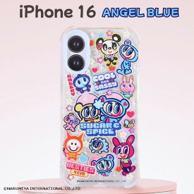 iPhone 16 ケース エンジェルブルー キャラクター iPhone16 アイフォン16 かわいい おしゃれ レトロ ANGEL BLUE 小学生 キッズ 平成レトロ ナルミヤキャラクターズ スキニーディップ SKINNYDIP 正規品 カバー ソフト ソフトケース スマホケース iPhone16専用