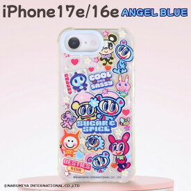 iPhone17e 16e ケース エンジェルブルー キャラクター iPhone17e 16e アイフォン16e かわいい おしゃれ レトロ ANGEL BLUE 小学生 キッズ 平成レトロ ナルミヤキャラクターズ スキニーディップ SKINNYDIP 正規品 カバー ソフト ソフトケース スマホケース iPhone17e 16e