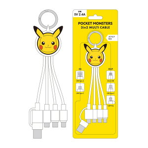 充電ケーブル ポケモン ピカチュウ タイプC タイプA USB ライトニングケーブル スマホ 充電 出力 入力 充電器 ポケットモンスター マルチケーブル キャラクター