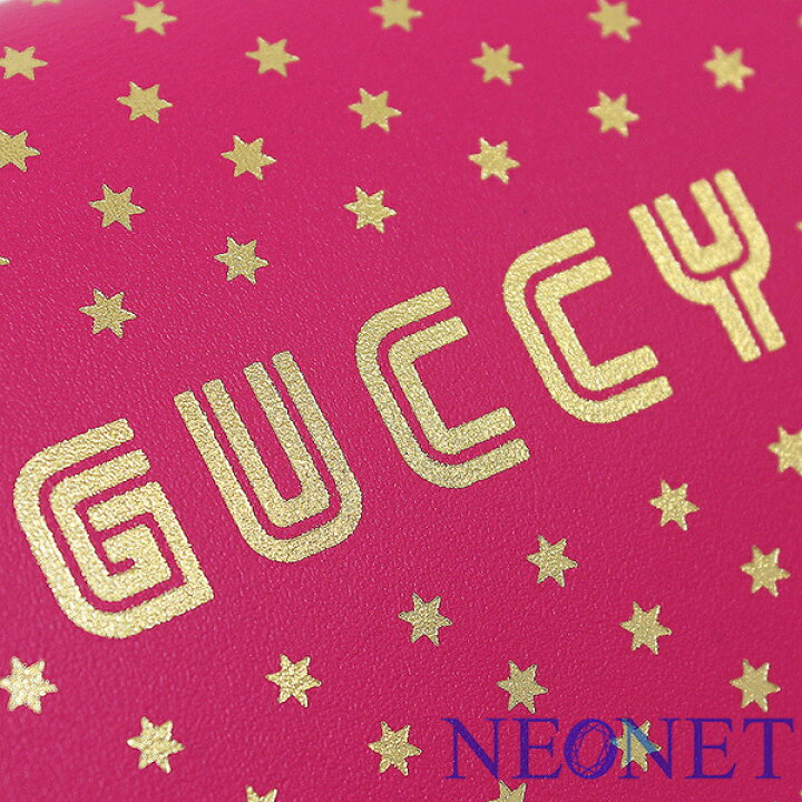 楽天市場】(グッチ)GUCCI GUCCY セガロゴ レザー 二つ折り財布 ピンク  