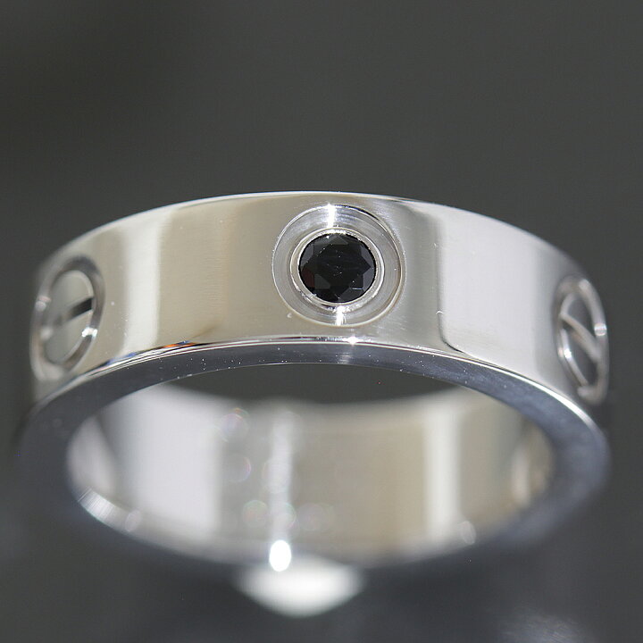 楽天市場】カルティエ Cartier ラブリング ブラックサファイヤ 9.5号 