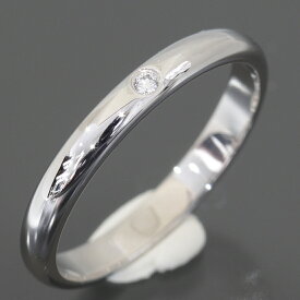 カルティエ Cartier ウエディング ダイヤ1Pリング 10号(50)PT950 箱保 E1019 | 指輪 レディース指輪 ファッションリング 指輪 プラチナ指輪 ウエディング 結婚指輪 ブランド【中古】