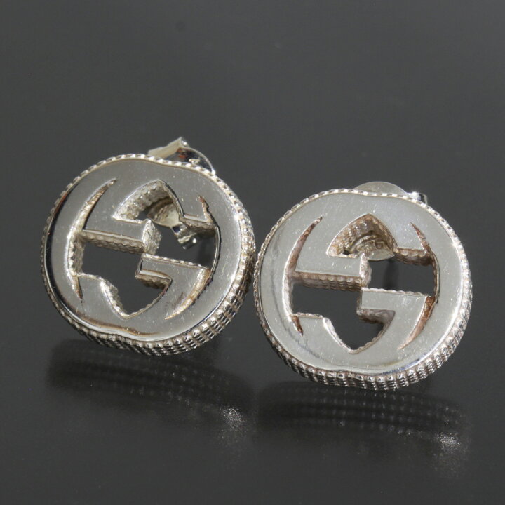 楽天市場】GUCCI グッチ Gモチーフ ピアス インターロッキング Ag925 