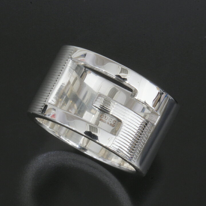 楽天市場】グッチ GUCCI Gロゴ ワイド リング 11号 Ag925 シルバー925 