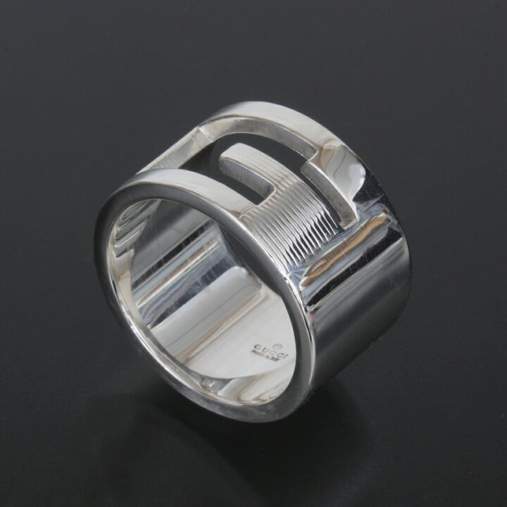 楽天市場】グッチ GUCCI Gロゴ ワイド リング 11号 Ag925 シルバー925 
