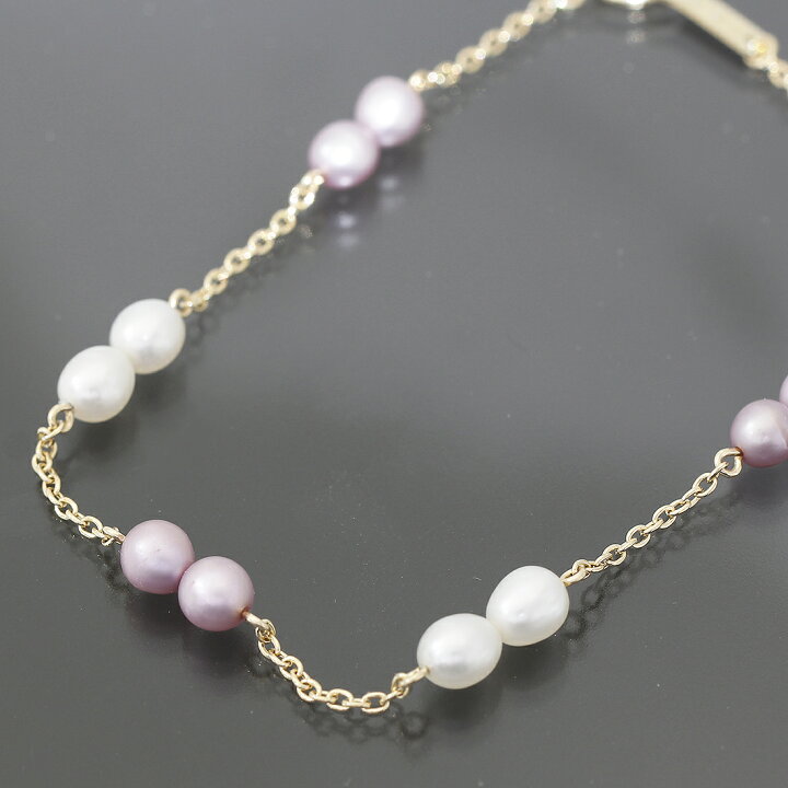 楽天市場】タサキ TASAKI ステーションパール ブレスレット 淡水 K18YG 