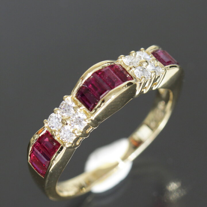 楽天市場】ミキモト MIKIMOTO ルビー0.81ct ダイヤ0.2ct リング 12号 