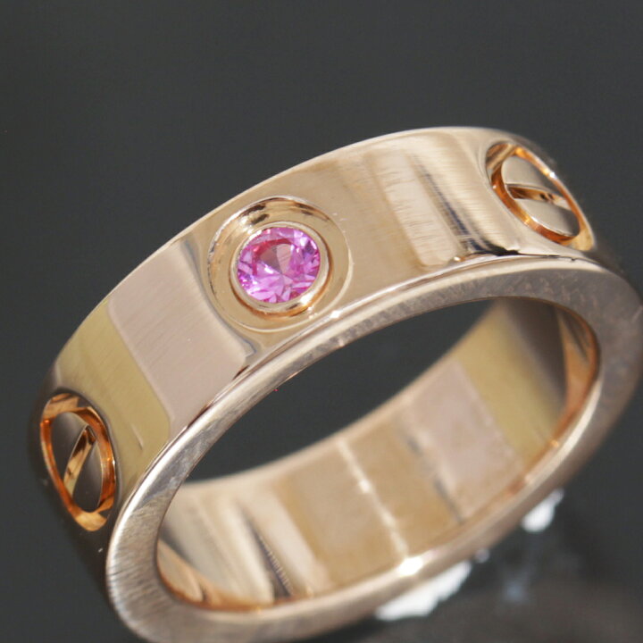 楽天市場】カルティエ Cartier ピンクサファイヤ ラブリング 6号(46  