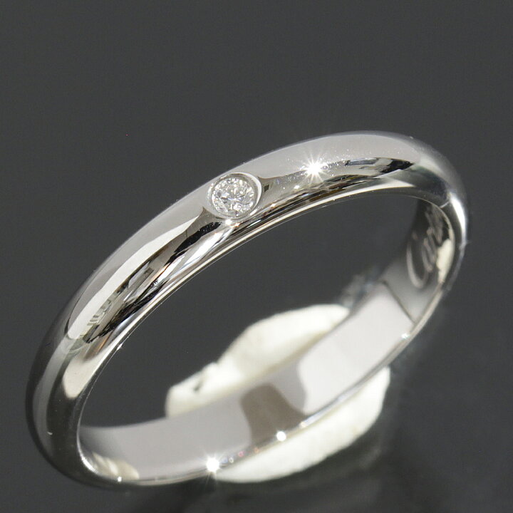 楽天市場】カルティエ Cartier ウエディング ダイヤ 1P リング 7号(47 
