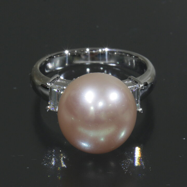 楽天市場】タサキ TASAKI 大粒淡水パール バケットダイヤ0.4ct リング  