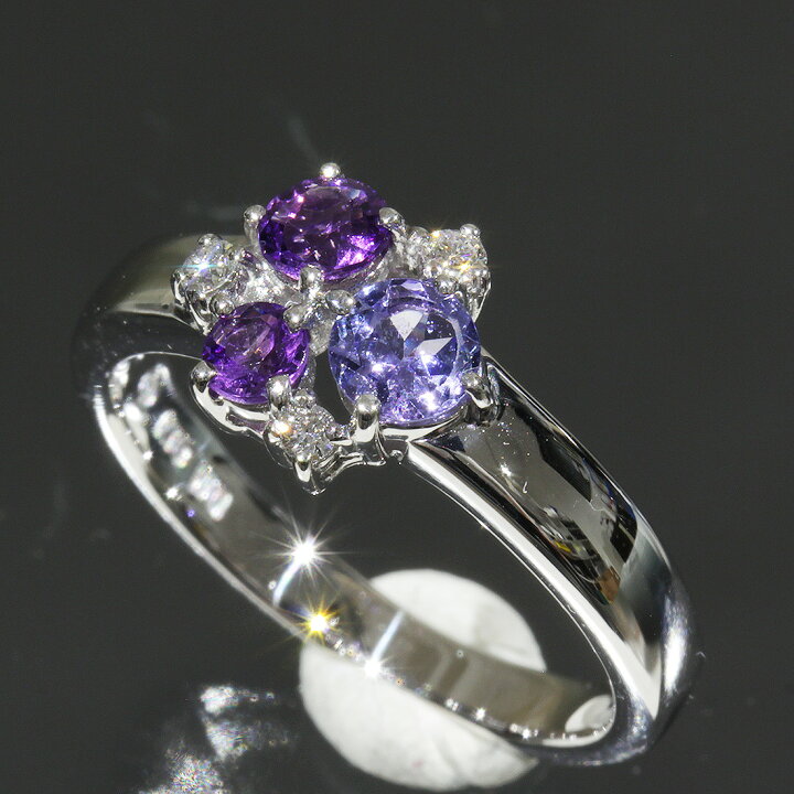 楽天市場】タサキ TASAKI アメジスト ダイヤ0.04ct リング 11号 K18WG 