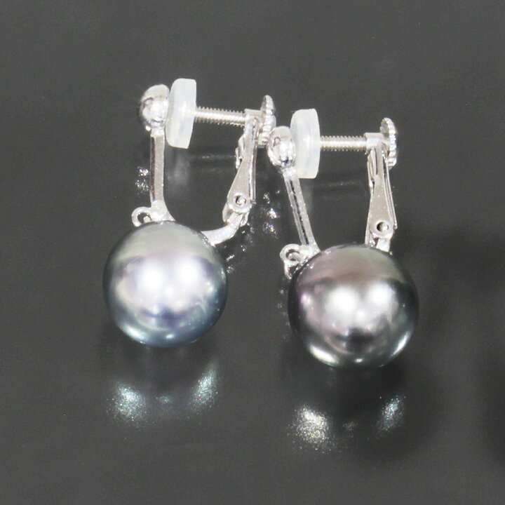 楽天市場】TASAKI タサキ 黒蝶パール9.8mm イヤリング K18WG 4.6g 