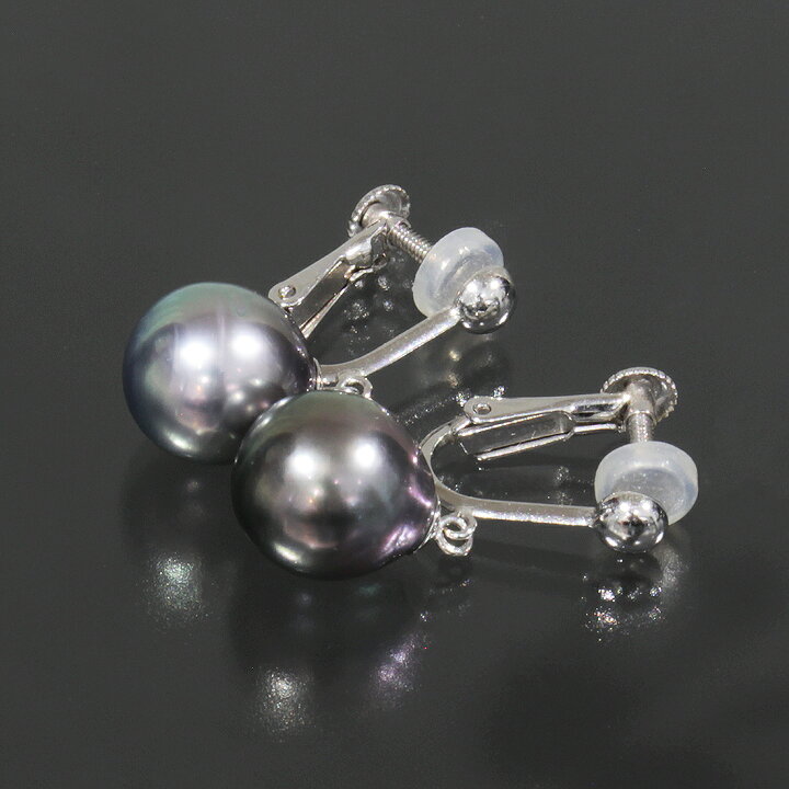 楽天市場】TASAKI タサキ 黒蝶パール9.8mm イヤリング K18WG 4.6g 