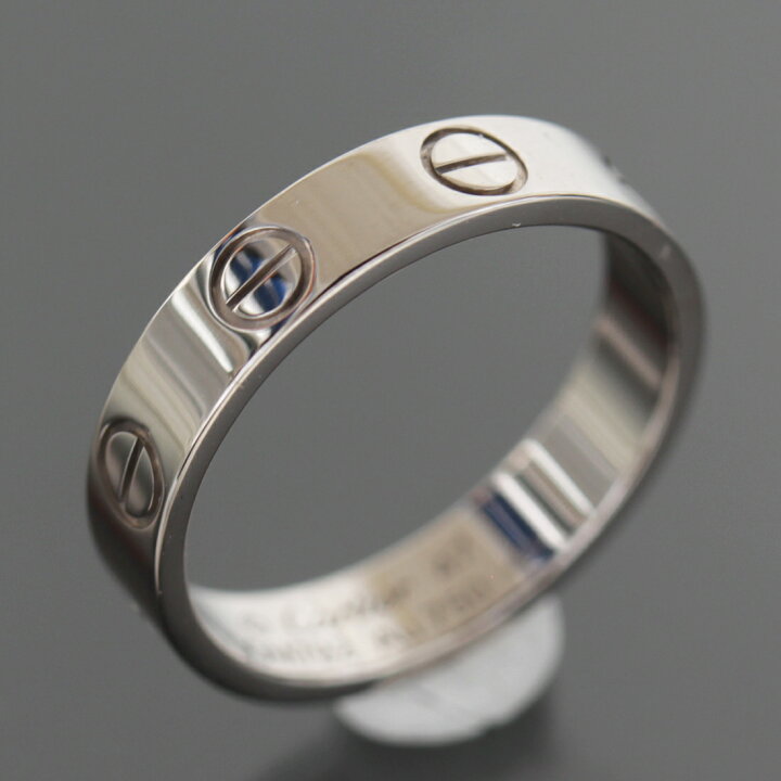 楽天市場】カルティエ Cartier ミニラブリング 7号(47) K18WG E1456 