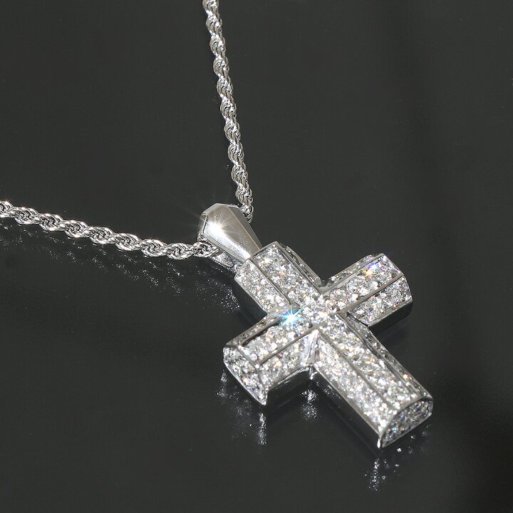 楽天市場】ダミアーニ DAMIANI クロス ダイヤ ネックレス Au750 K18WG  