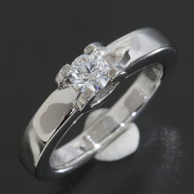 カルティエ Cartier Cドゥ ソリテールリング ダイヤ0.23ct 7号(47)PT950 箱保GIA E1533 | 指輪 レディース指輪 ファッションリング ダイヤモンド 指輪 プラチナ指輪 ウエディング 結婚指輪 ブランド【中古】