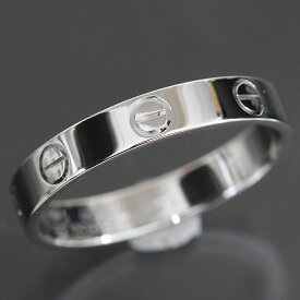 カルティエ Cartier ミニラブリング 18.5号(59) PT950 プラチナ ペア箱保 メンズ E1940 | プラチナ指輪 レディース指輪 ファッションリング Platinum指輪 Love ブランド【中古】