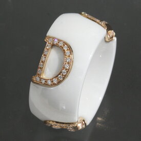 ダミアーニ DAMIANI Dアイコン ダイヤ リング 9.4g 1cm幅 12号 Au750/白CE ピンクゴールド E1952| 指輪 レディース指輪 太め レディース指輪 ファッションリング 指輪 ピンク指輪 指輪 レディース 指輪 ブランド【中古】