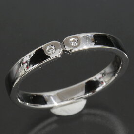エルメス HERMES エヴァーケリー 2P ダイヤ 0.01ct リング 8.5号(49) PT950 プラチナ 箱保 E1990 | 指輪 Hermes指輪 レディース指輪 シルバーカラー 指輪 レディース 希少 ブランド【中古】