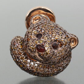 ショパール Chopard アニマルコレクション シングルピアス Au750 ピンクゴールド クマ E1996┃Louis Vuitton ブランド 普段使い おしゃれ イヤリング【中古】