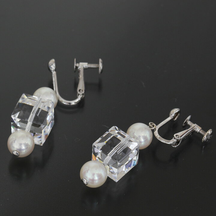 楽天市場】タサキ TASAKI 水晶 パール イヤリング K18WG E0416┃真珠 