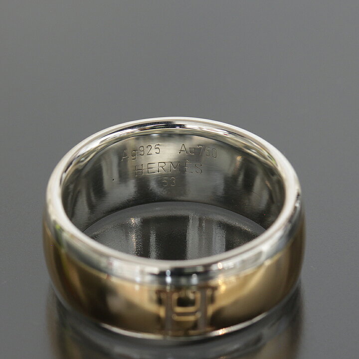 楽天市場】エルメス HERMES Hロゴ レディースリング 12.5号(53)SV925  