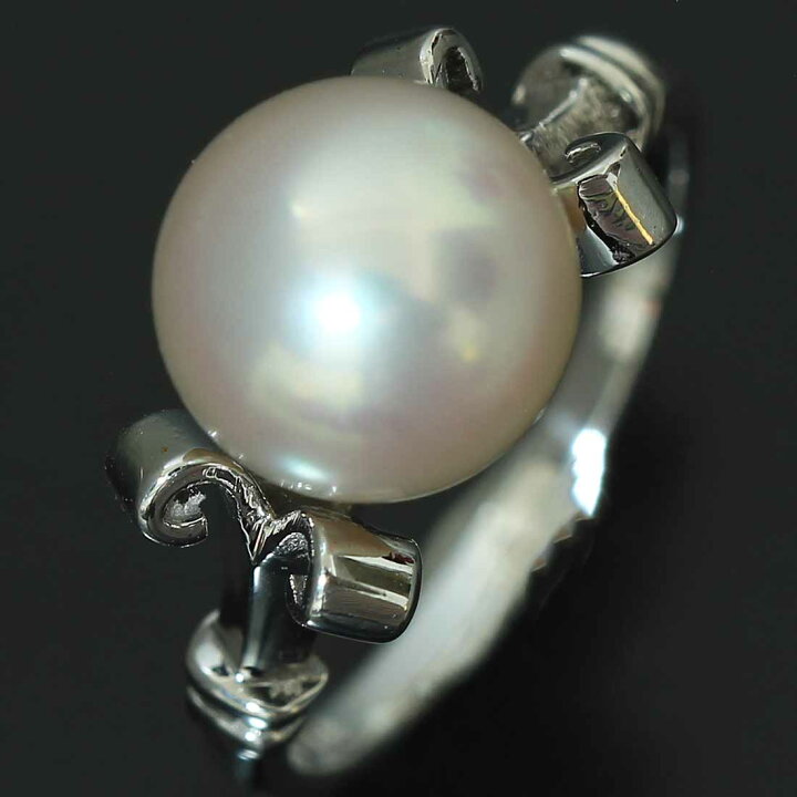 楽天市場】(ミキモト)MIKIMOTO パール デザイン リング 7号(47) K14WG 
