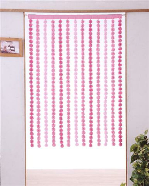 楽天市場】5色☆展開【のれん】やわらか・ぼんぼんのれん 85x90cm 