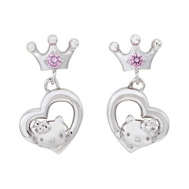 ピアス ハローキティ45周年 ピアス オープンハート HelloKitty サンリオ シルバー SA45KT-P002RD white clover カップル